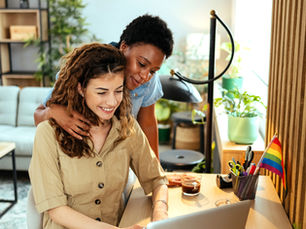 Beautiful women couple at home . Source: Getty Images. Credit:eclipse_images