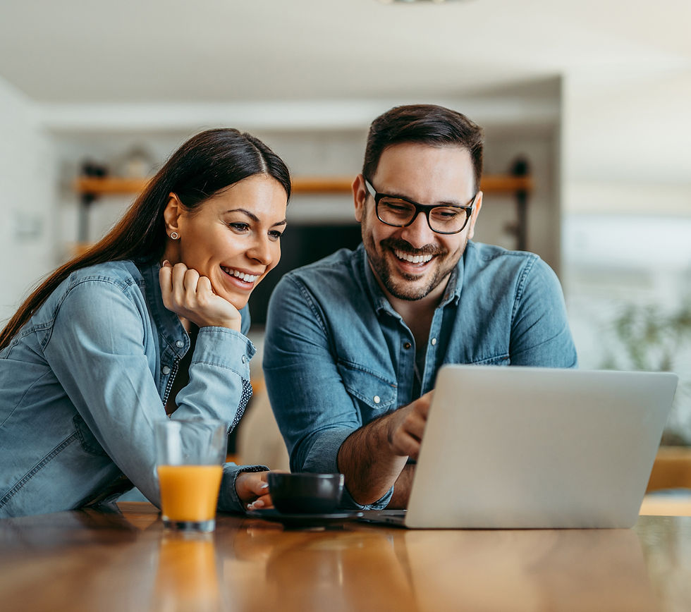Two women looking at the computer