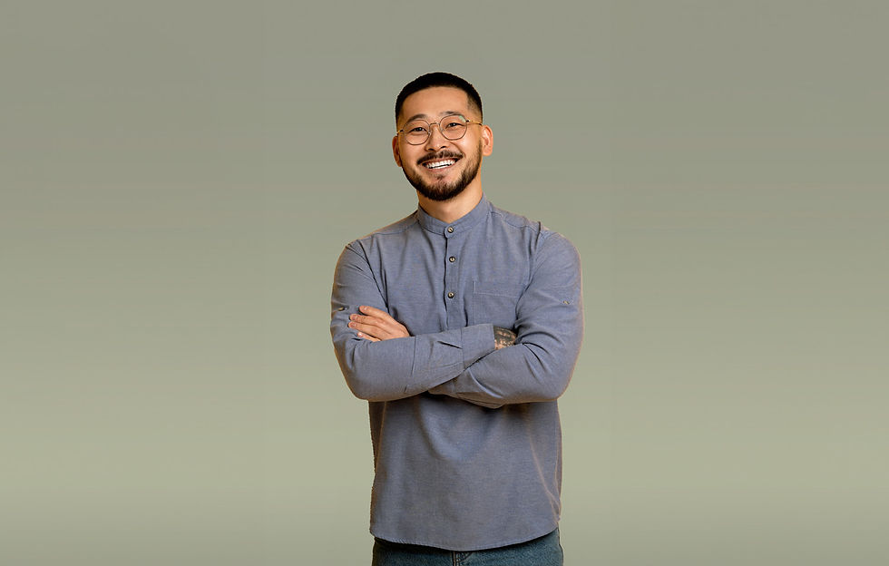 Man wearing button up shirt