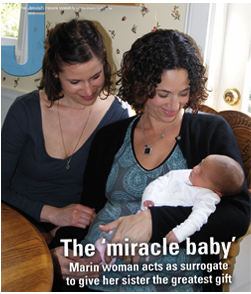 The "miracle baby": Marin woman acts as surrogate to give her sister the greatest gift by emma silvers